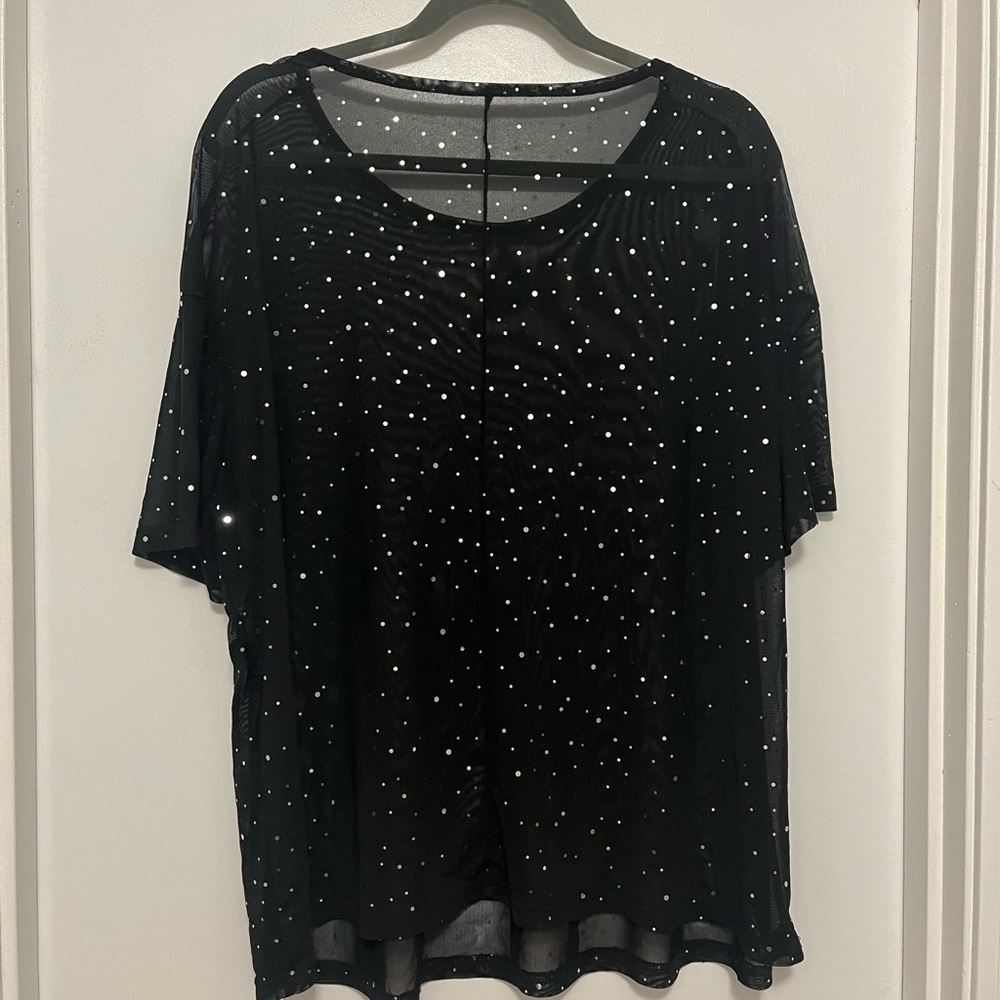 Black and sparkly shirt size XL worn once